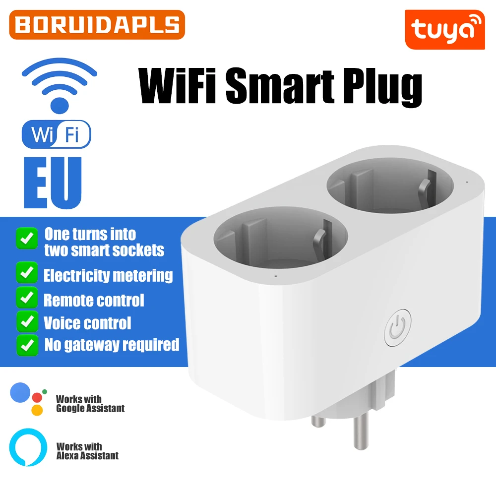 BORUIDAPLS WiFi Smart socket E - Timer Dual Outlet ulasan dan harga