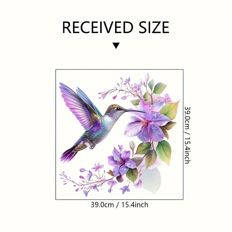 1 Purple Flower and Hummingbir - Pvc Panel Background ulasan dan harga